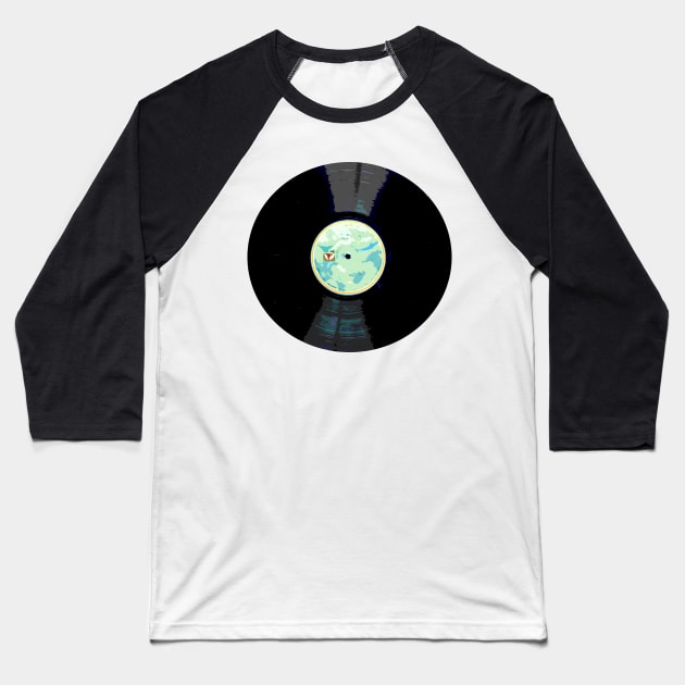 vinyl Baseball T-Shirt by rickylabellevie